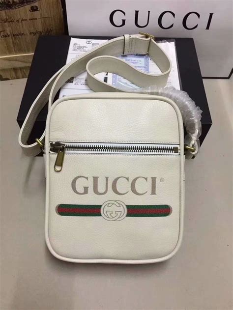 fake gucci print messenger bag